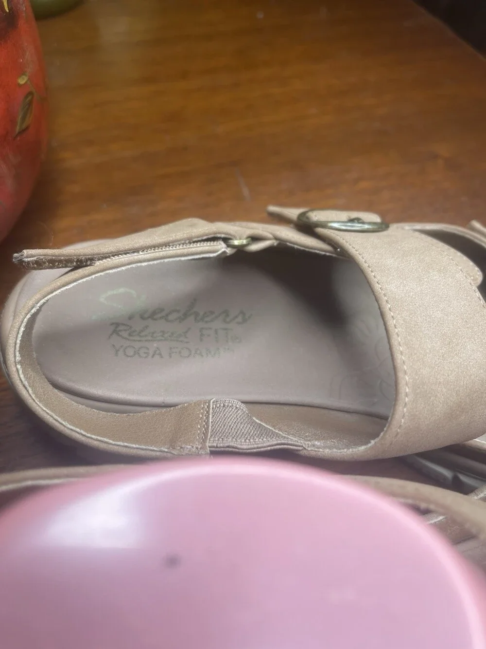 Skechers Women’s 11 Wide Easy Going Adjustable Vegan Sandals Certified Charm Tan